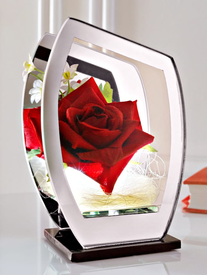 Image of Rose im Glas mit LED IGEA Rot