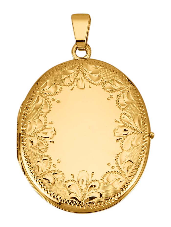 Image of Medaillon-Anhänger Amara Gold Gelbgoldfarben