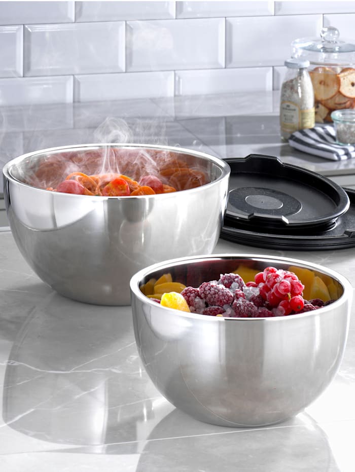 Meine Küche Set van 2 warmhoudschalen Zilverkleur online kopen