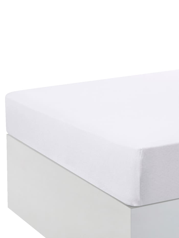 Image of Baumwoll-Jersey Spannbettlaken, Größe 90x200 + 100x200 im 2er-Pack Webschatz Weiß