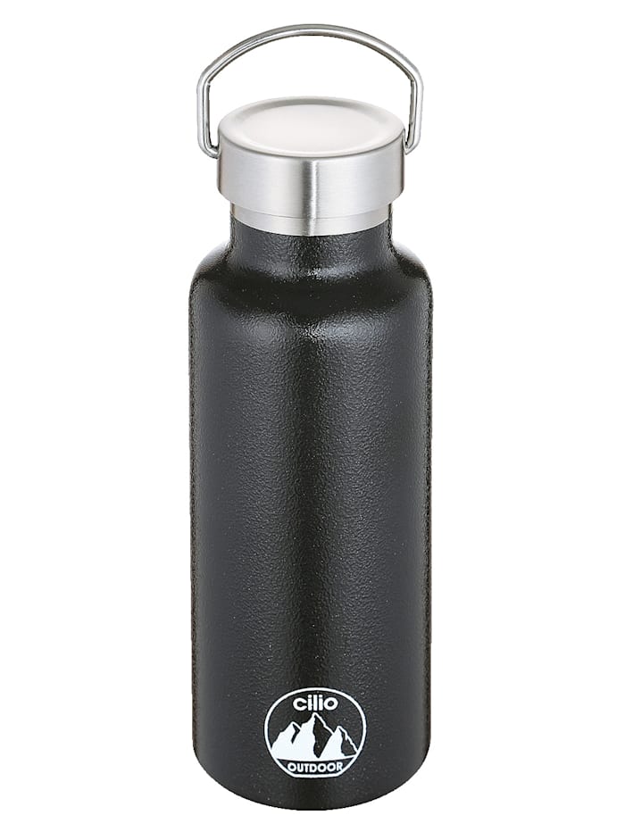 Image of Isoliertrinkflasche 'GRIGIO'; 750 ml Edelstahl lackiert Cilio Schwarz