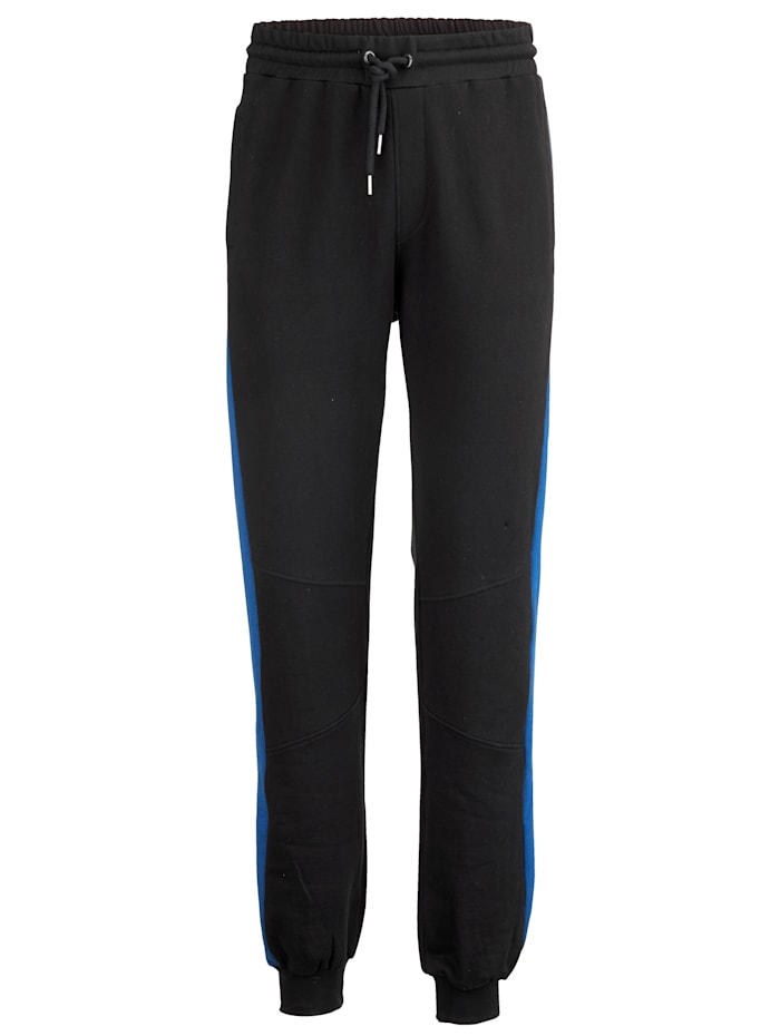 Pantalon de jogging Men Plus noir/bleu roi
