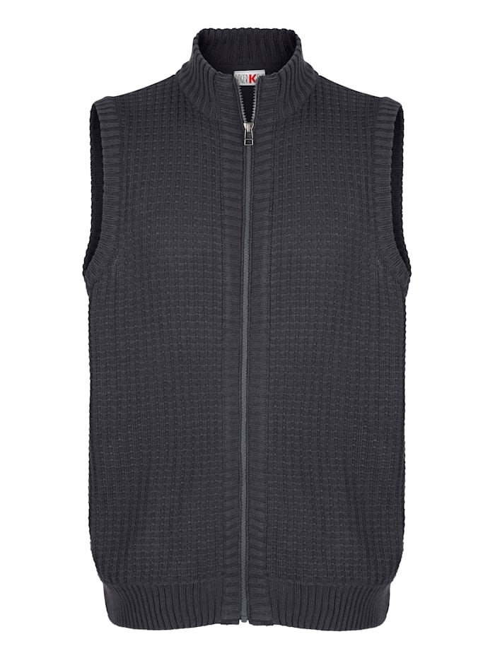 Gilet maille sans manches Roger Kent Anthracite