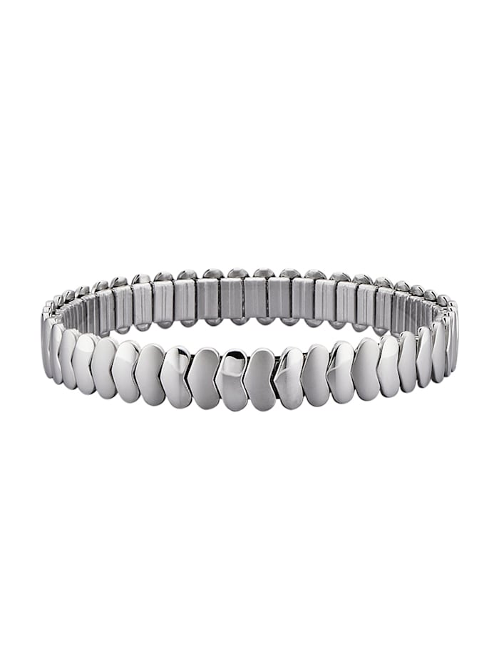 Herz-Armband mit 2 Magneten Magnetic Balance Silberfarben 1011055446