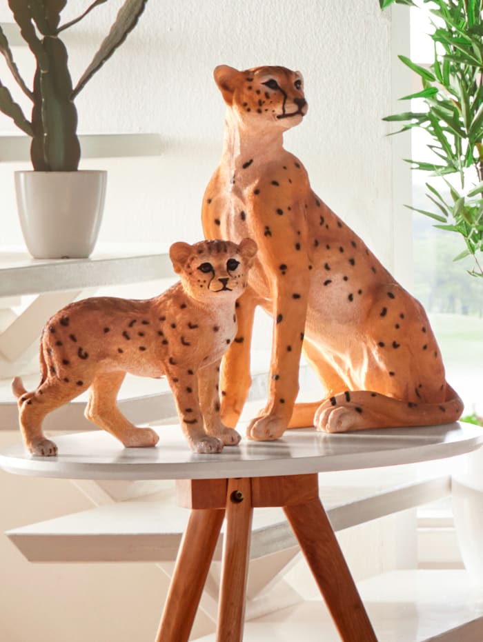 Figurine décorative jeune guépard Beige