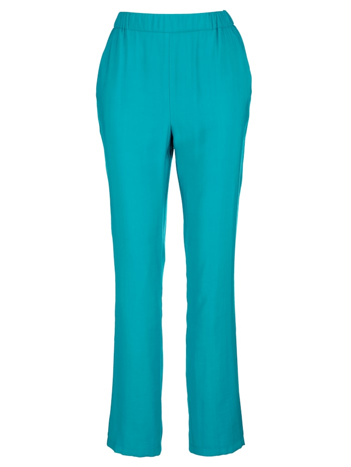 Pantalon avec viscose mélangée douce et ferme MONA Turquoise