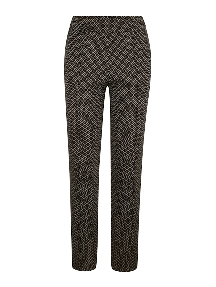 Pantalon à motif cravate minimaliste Toni Noir/Beige