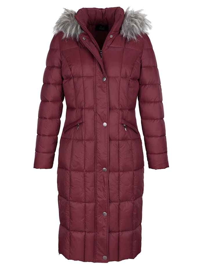 Manteau matelassé avec capuche zippée Paola Mûre