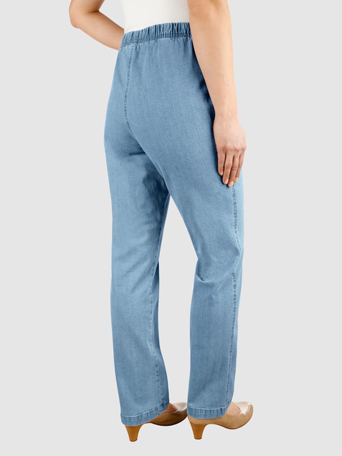 Jeans met elastische band Paola Lichtblauw