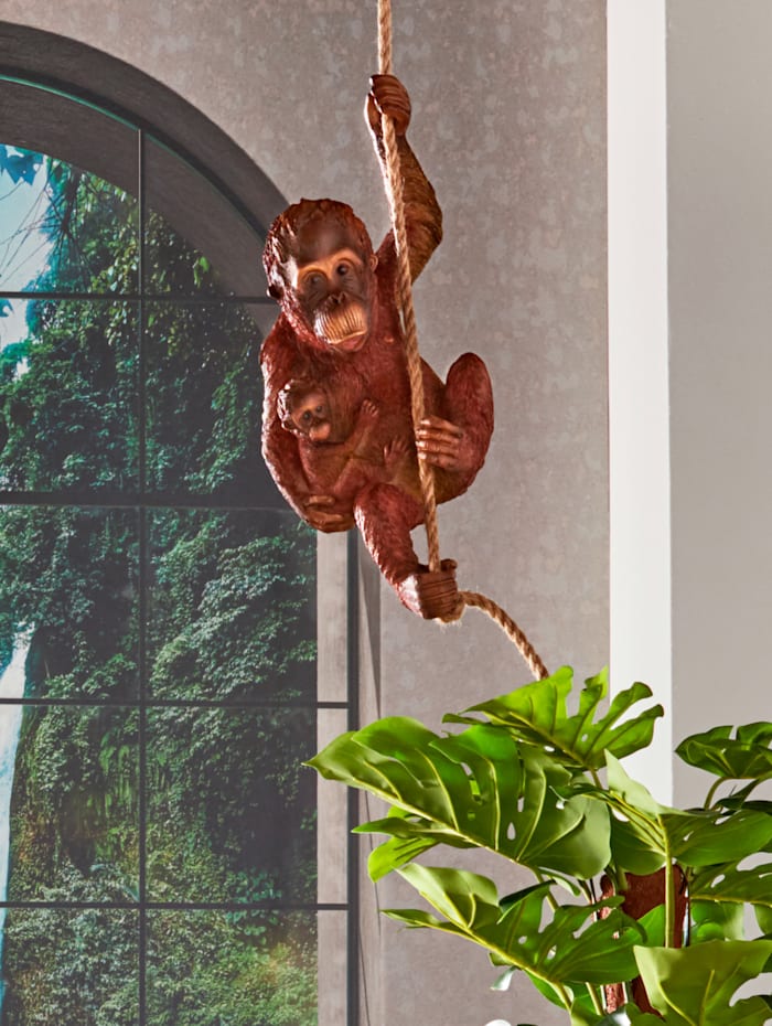 Figurine Orang-outan sur liane Marron