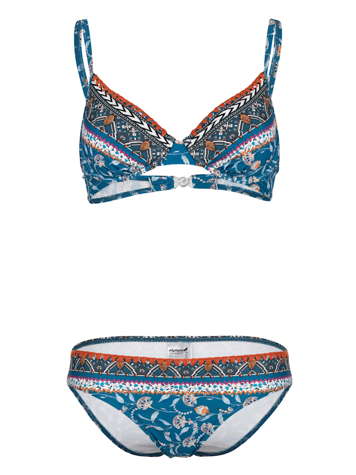 Bikinit – romanttinen kukkakuviointi Olympia Sininen