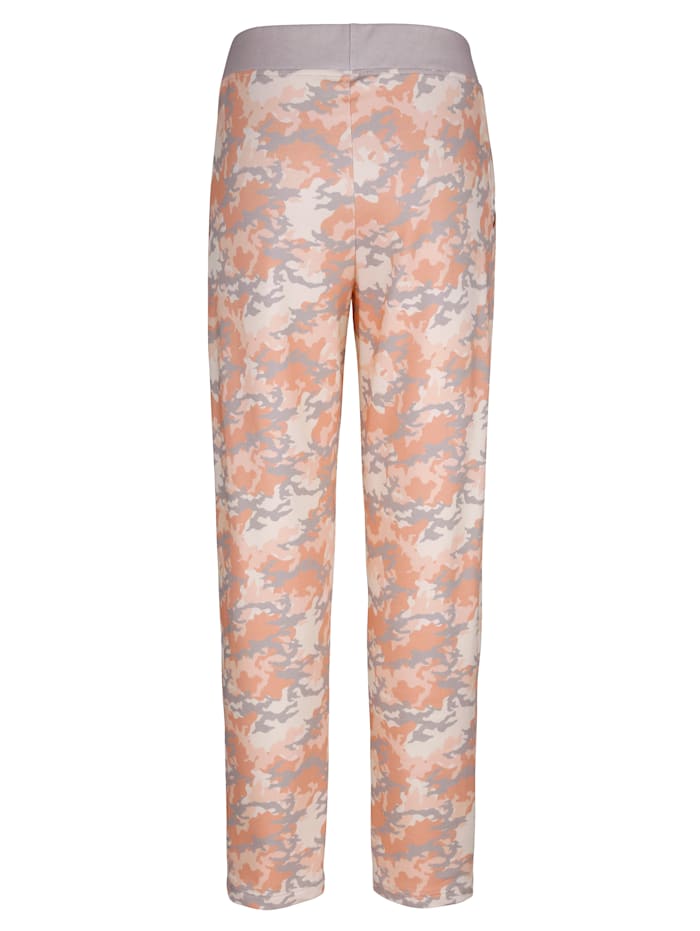 Pantalon de loisirs à motif camouflage Cybèle Saumon/Gris