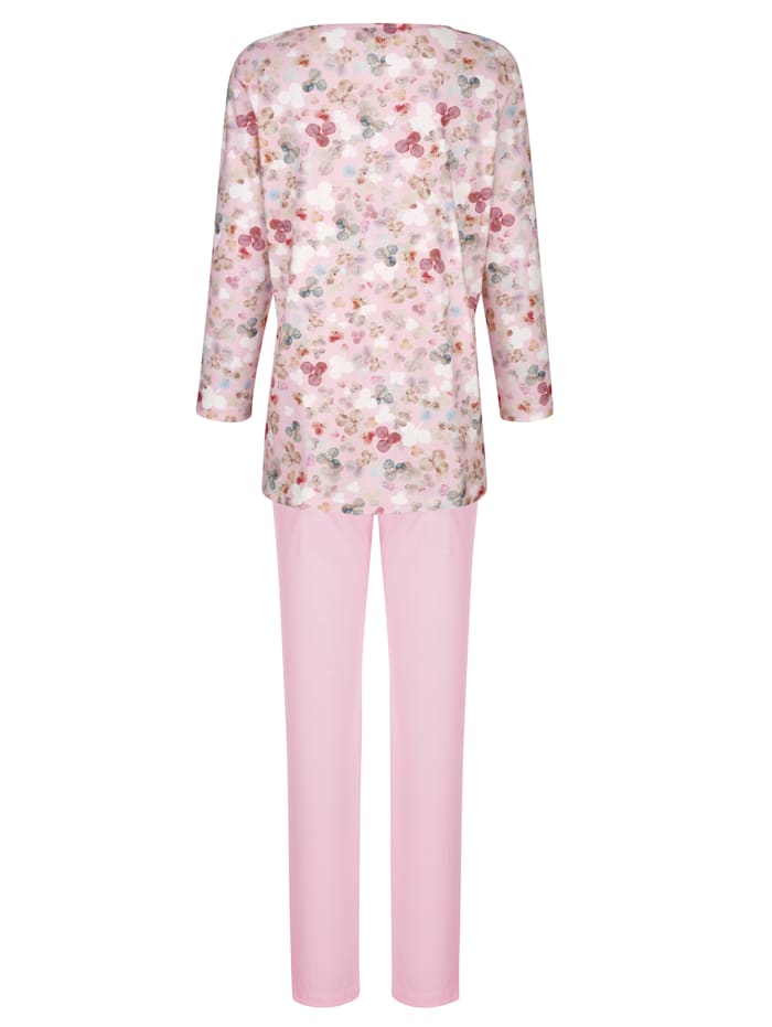 Pyjama à imprimé floral MONA Rose/Blanc/Abricot