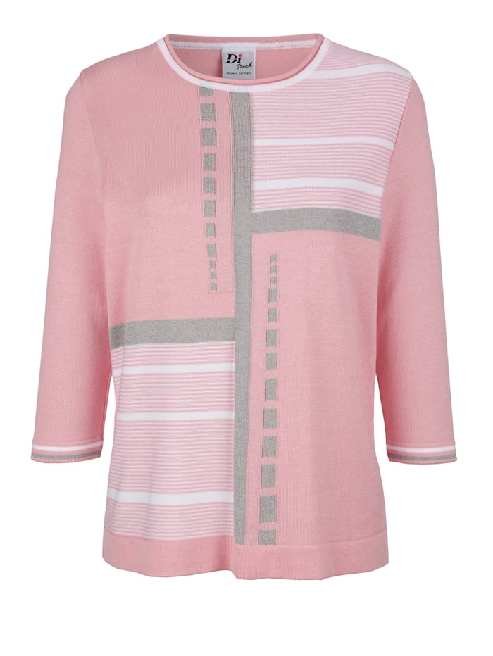 Pull-over DiStrick Rose/Gris