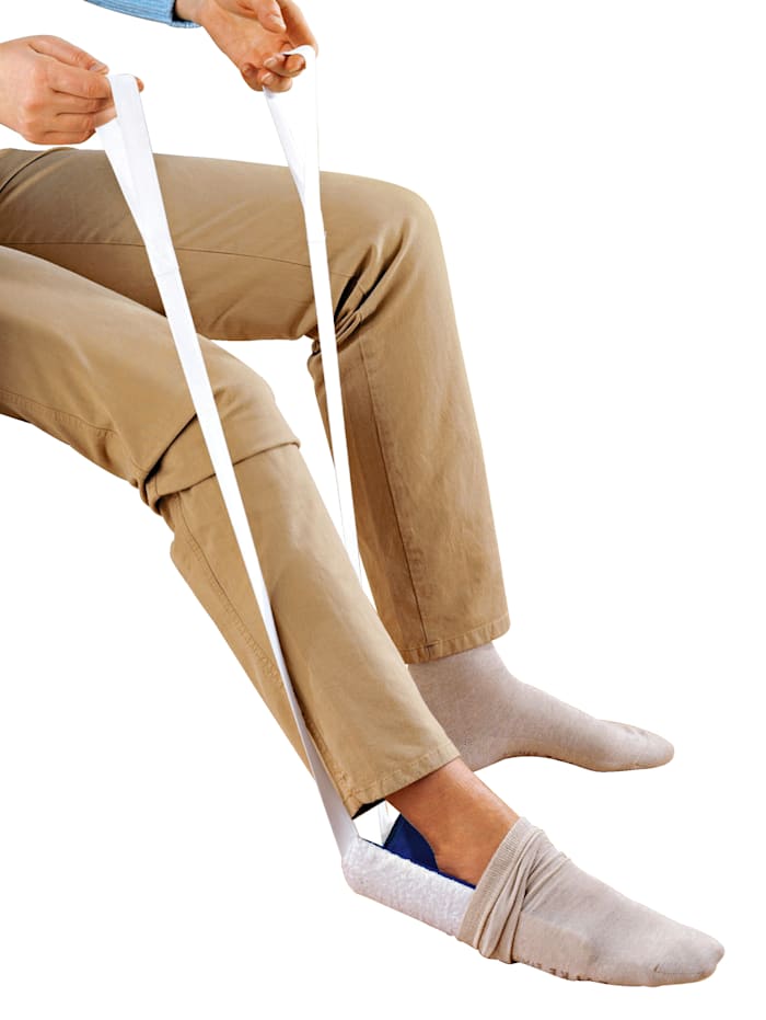 Socken-und Strumpfanzieher - Socken anziehen ohne Bücken Wenko Blau/Weiß