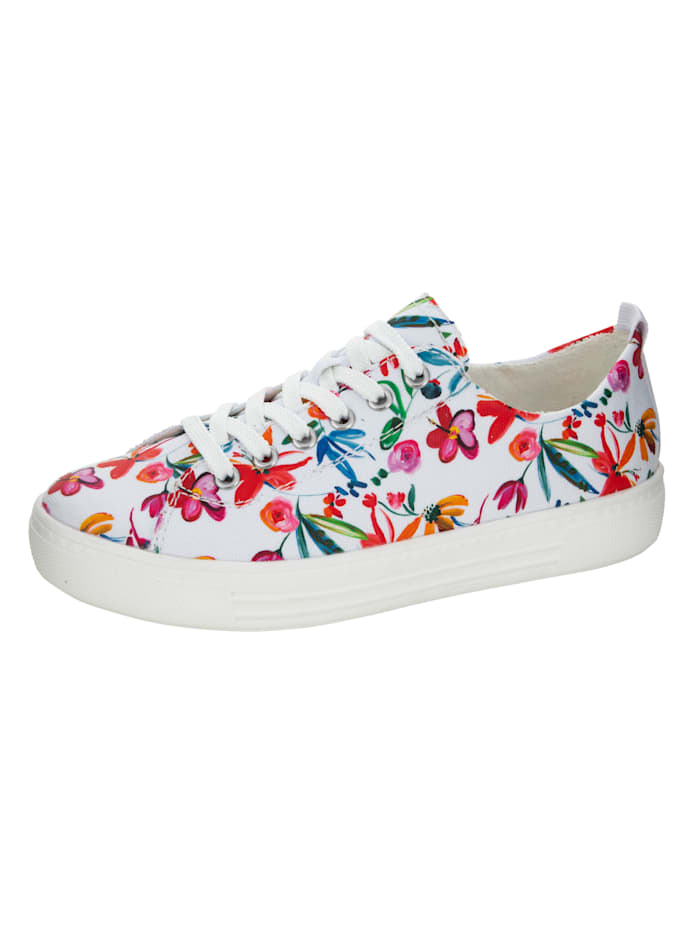 Remonte Sneaker met mooi bloemendessin  Wit/Multicolor