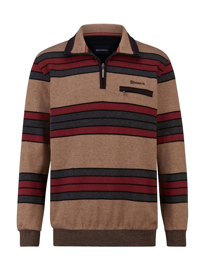 Image of Sweatshirt aus reiner Baumwolle BABISTA Beige/Rot