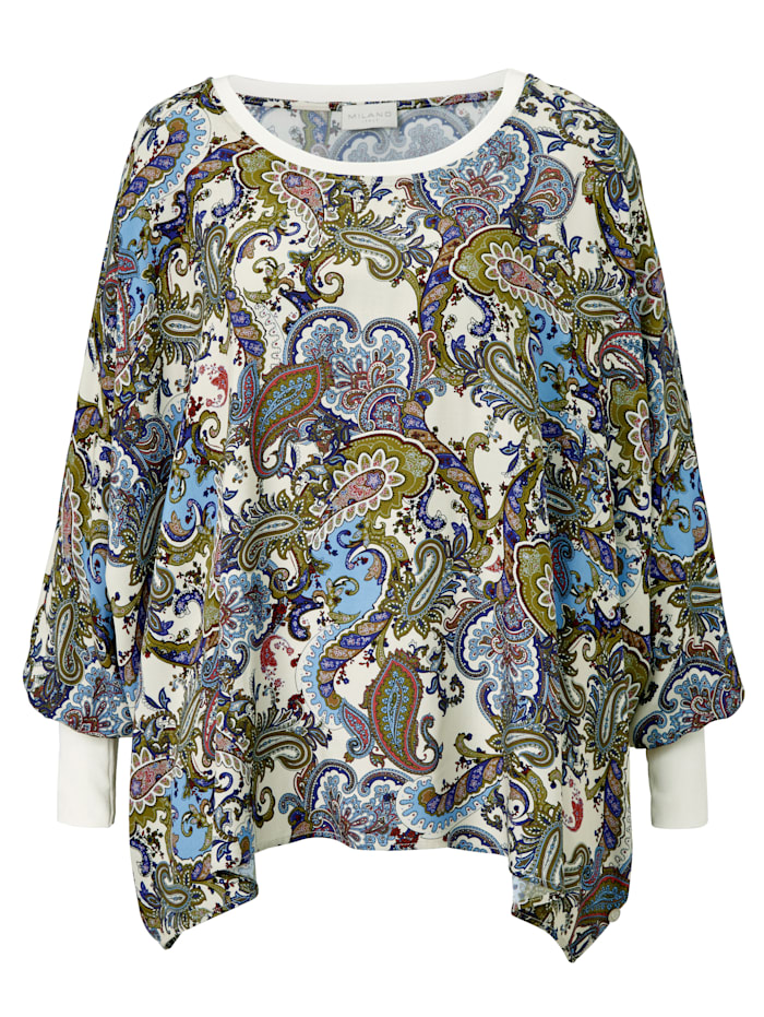 Image of Bluse mit Paisleyprint Milano Italy Lavendel