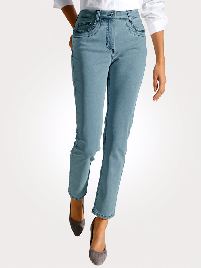 Jeans in 5-pocketmodel MONA Lichtblauw