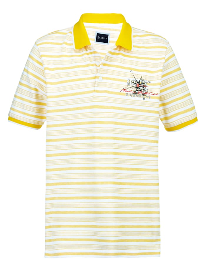 Poloshirt mit garngefärbten Streifen BABISTA Gelb/Weiß