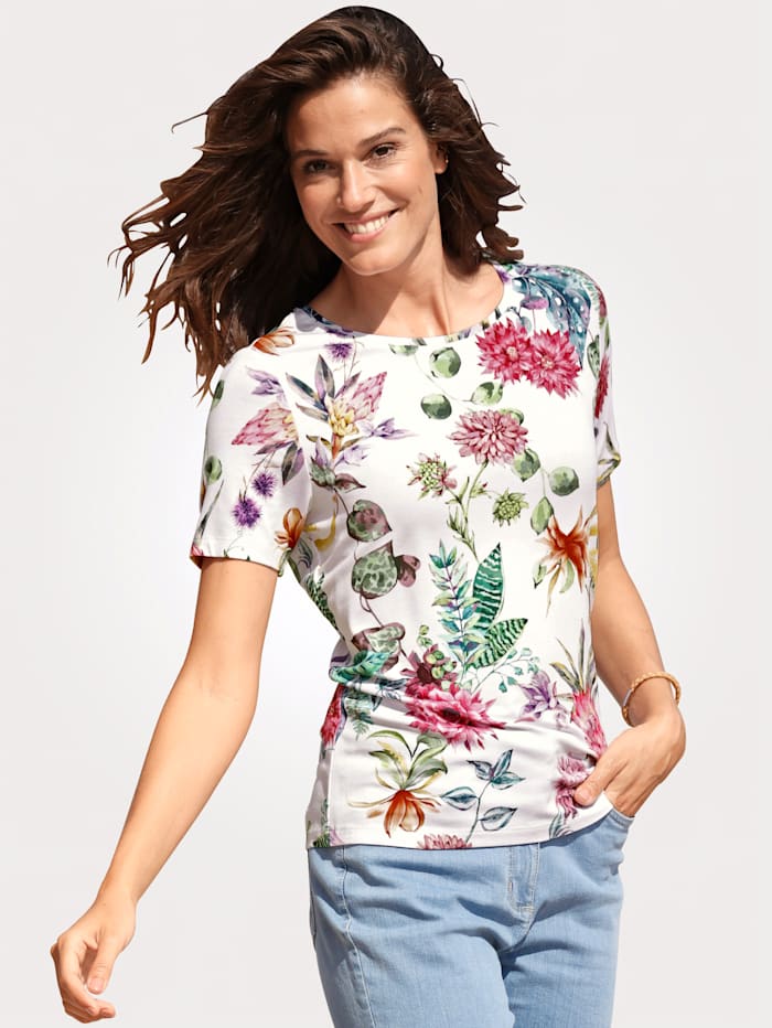 Shirt met print in harmonieuze kleuren MONA Wit/Multicolor