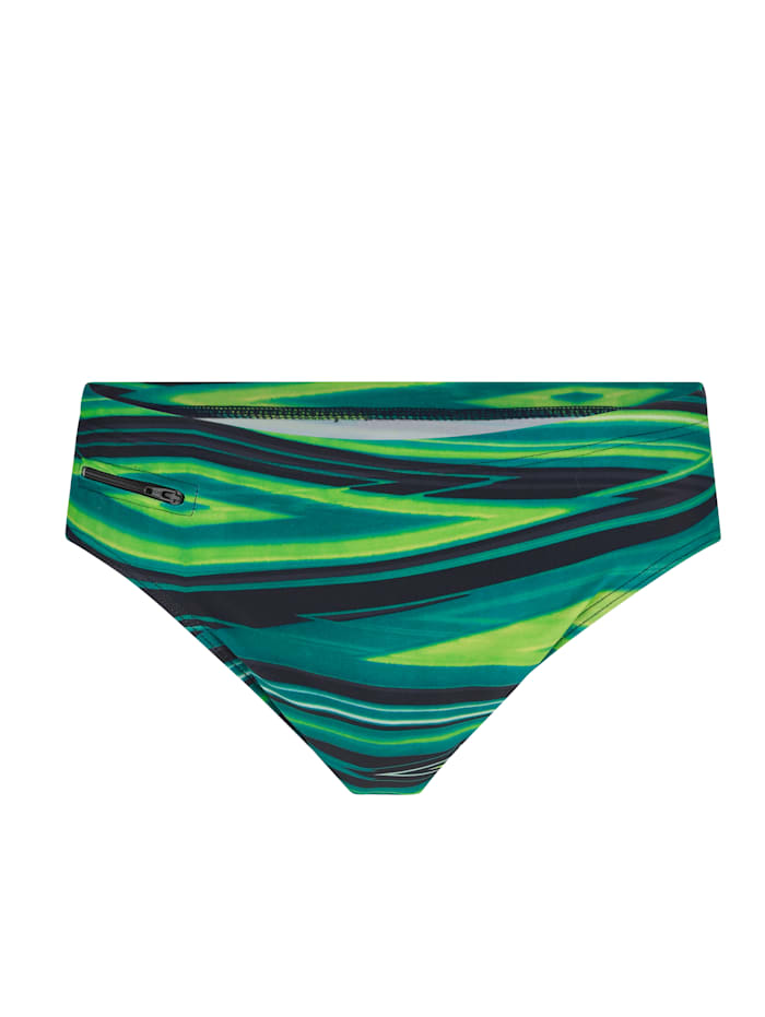 Zwembroek met modieuze print Maritim Groen/Zwart