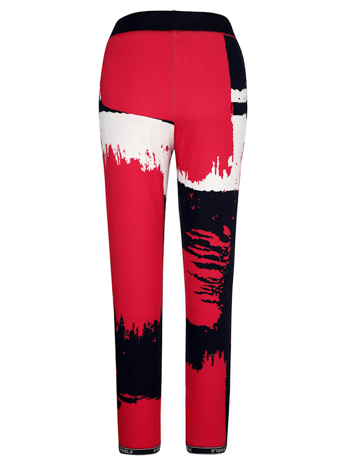 Pantalons de loisirs de style extravagant Harmony Noir/Rouge/Blanc