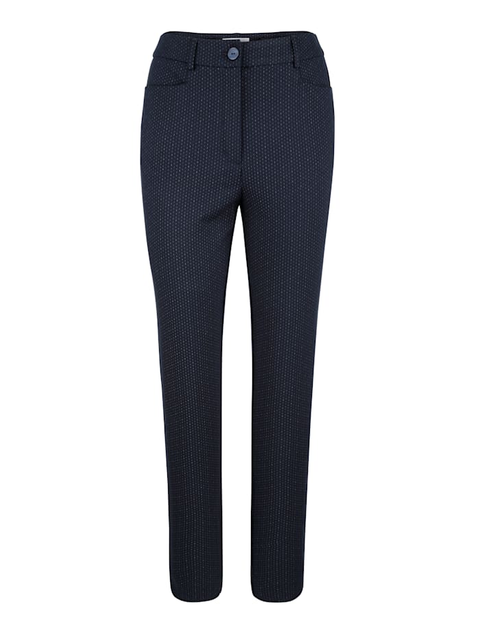 Pantalon à motif minimaliste MONA Marine/Écru
