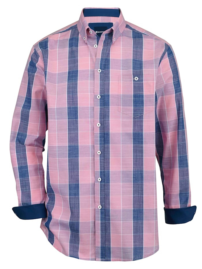 Hemd aus reiner Baumwolle BABISTA Rosé/Blau