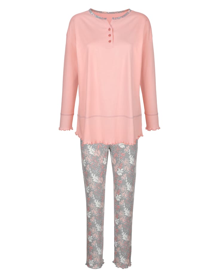 Lot de 2 pyjamas dans une belle assocation de couleurs Harmony Gris/Rose