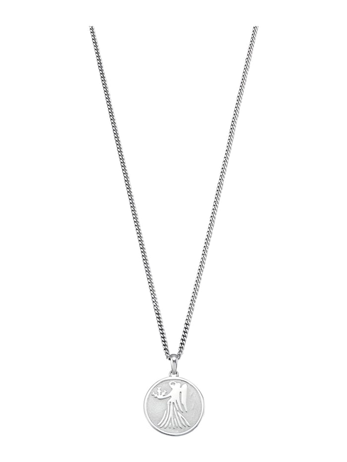 Sternzeichen-Anhänger  `Jungfrau`  mit Kette in Silber 925 Silber