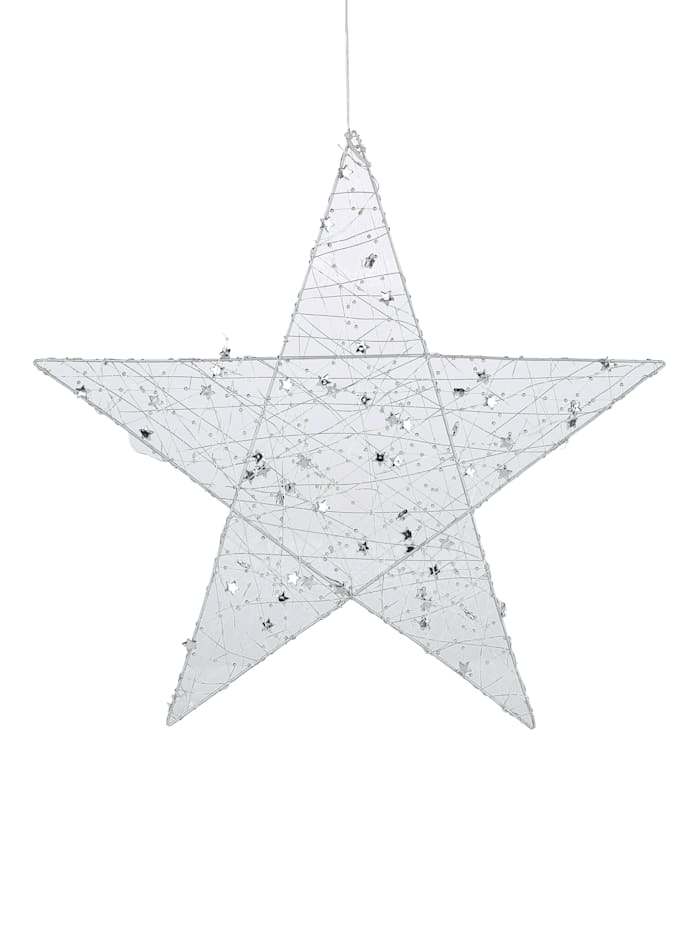 Led ster van ijzerdraad Gasper Zilverkleur