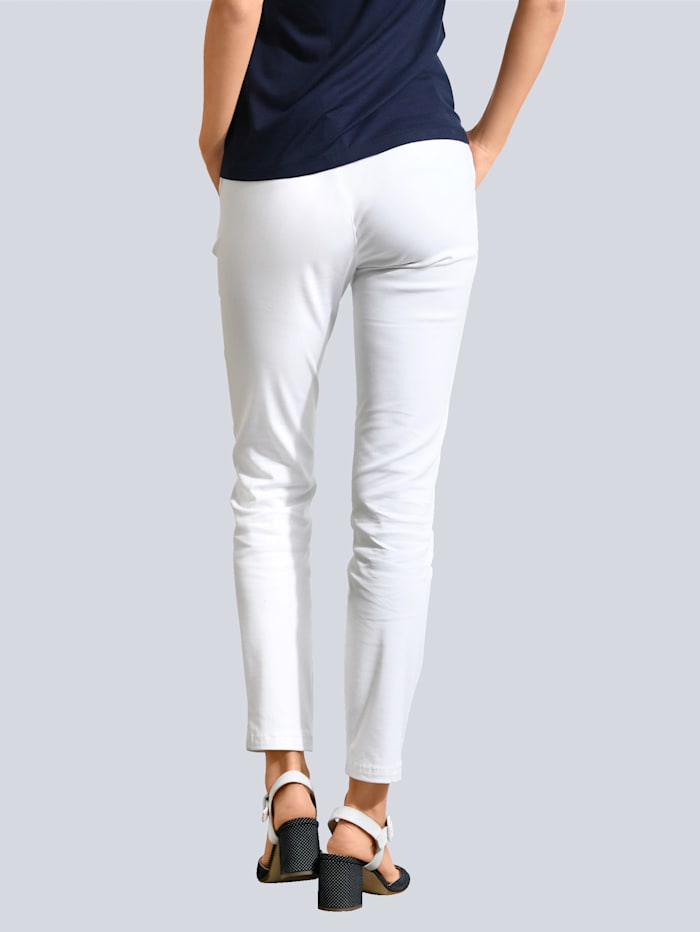 Pantalon de coupe skinny Alba Moda Blanc