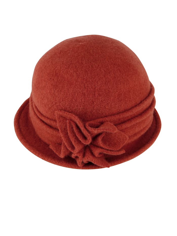 Chapeau en laine Seeberger Brique