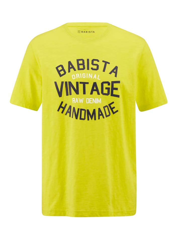 T-Shirt mit platziertem Druck BABISTA Neongelb