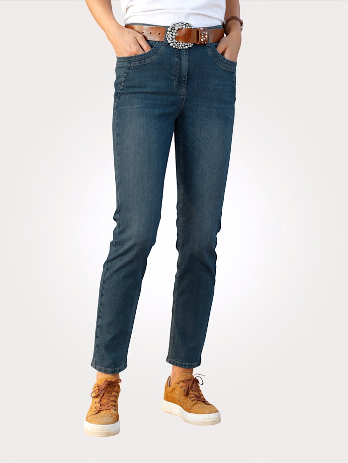 Jeans in 5-pocketmodel MONA Blauw