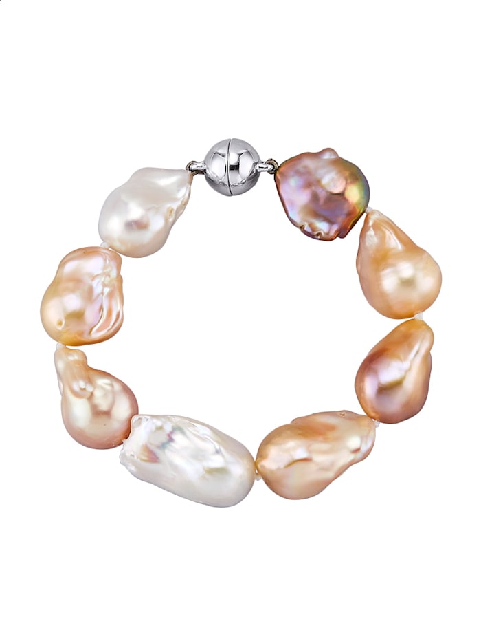 Perlen-Armband mit weißen Süßwasser-Zuchtperlen Diemer Highlights Weiß 1011077077