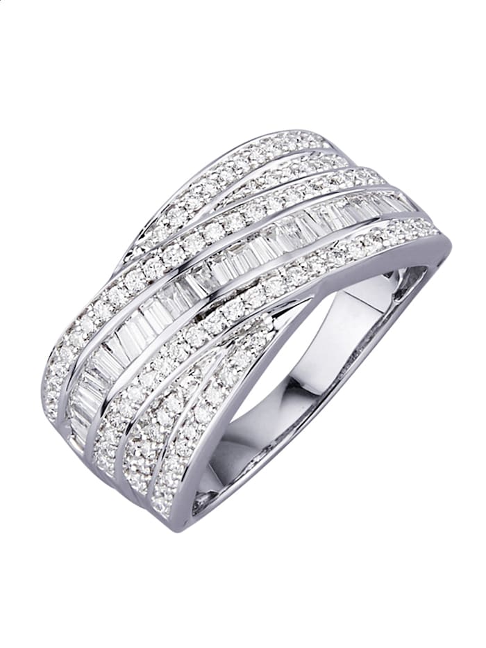 Damenring mit Brillanten und Diamanten Diemer Diamant Weiß 1011155210