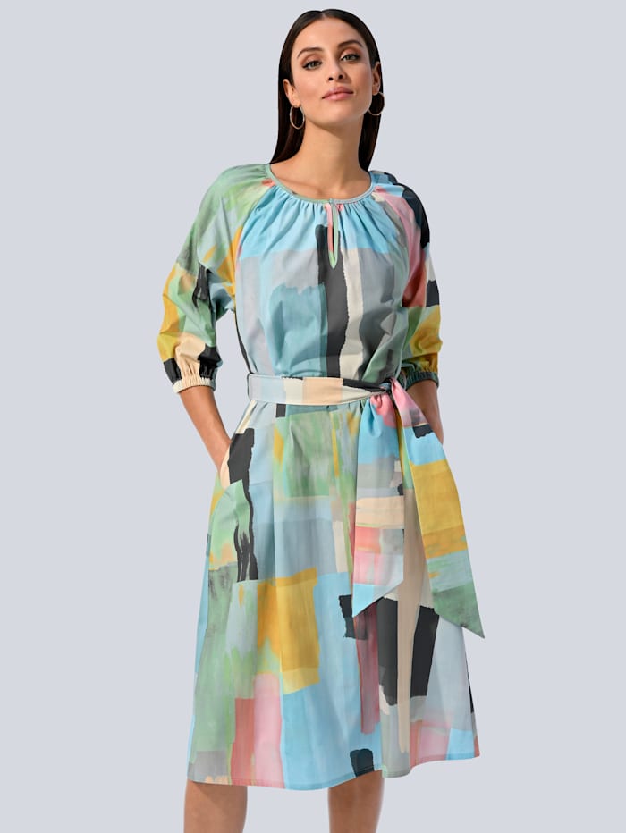alba moda - Kleid mit grafischem Dessin  Grün