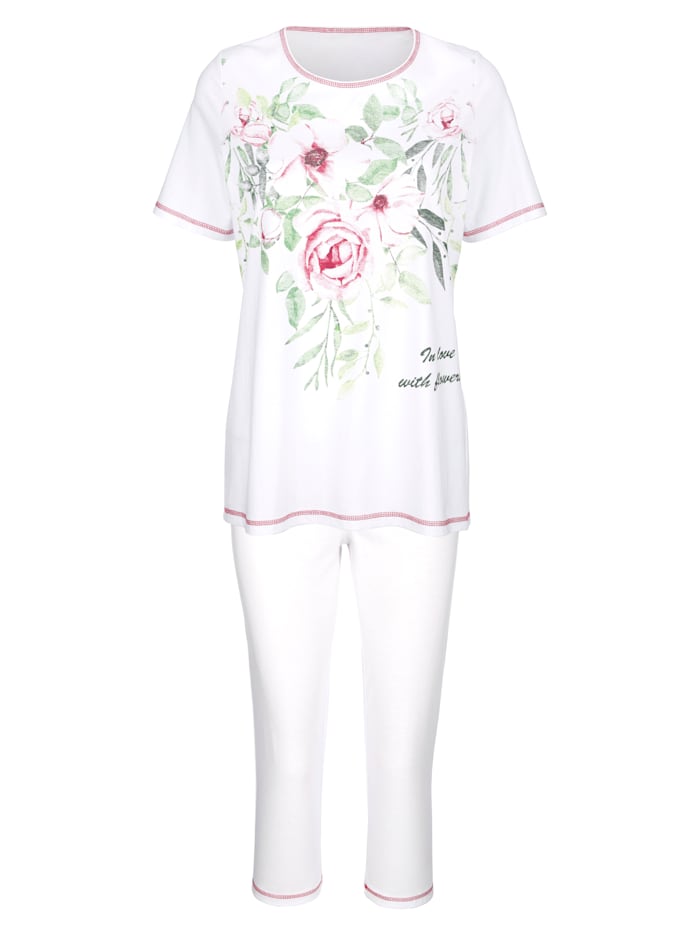 Pyjamas par lot de 3 avec 3 longueurs de manches différentes Harmony Blanc/Rose/Bleu ciel