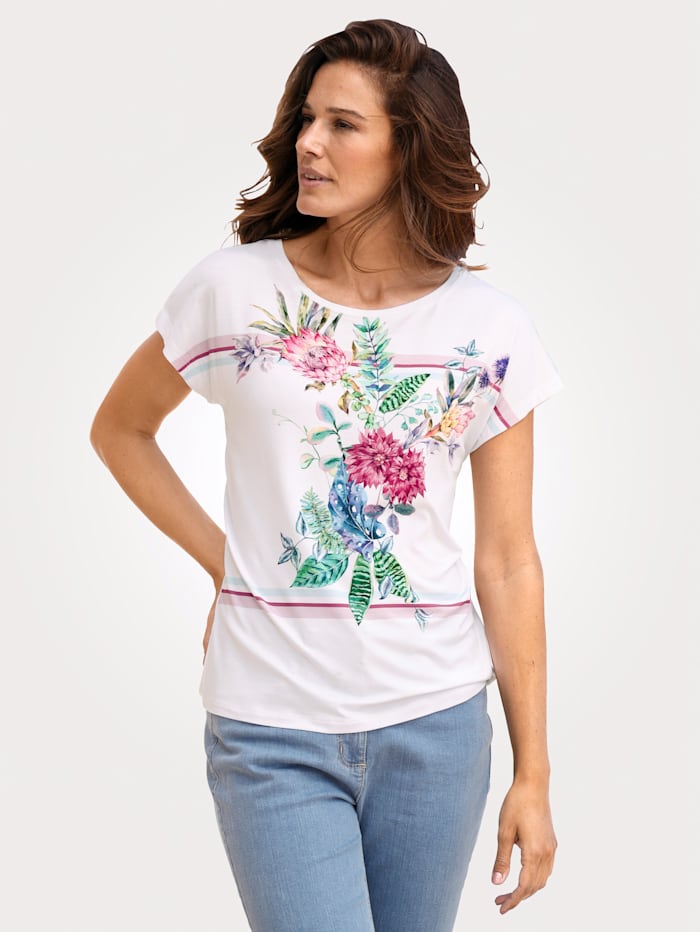 Shirt met mooie printmix MONA Wit/Multicolor