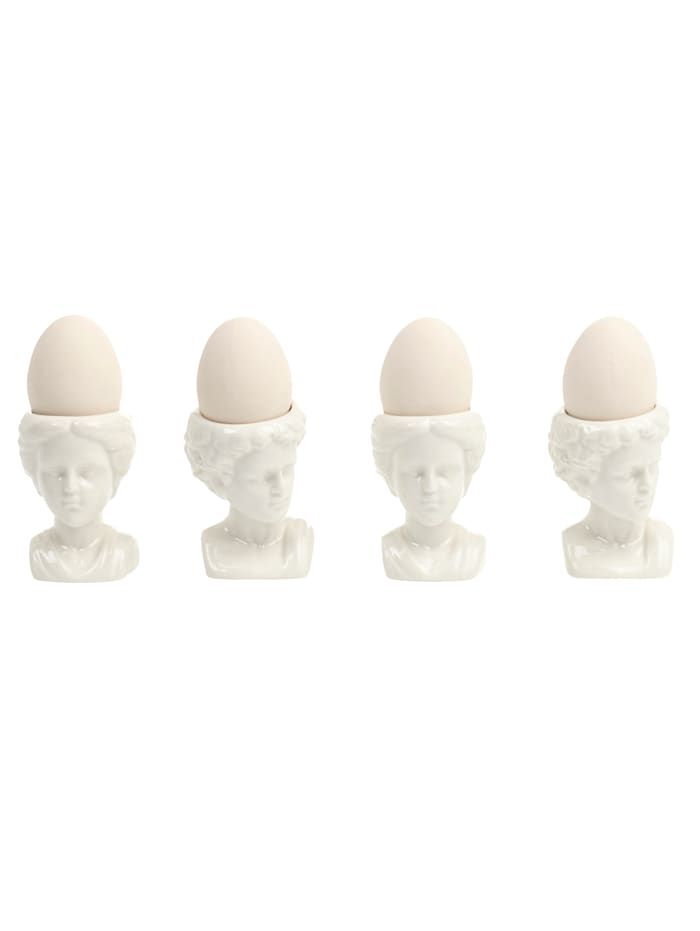 Set van 4 eierdopjes MARAVILLA Wit