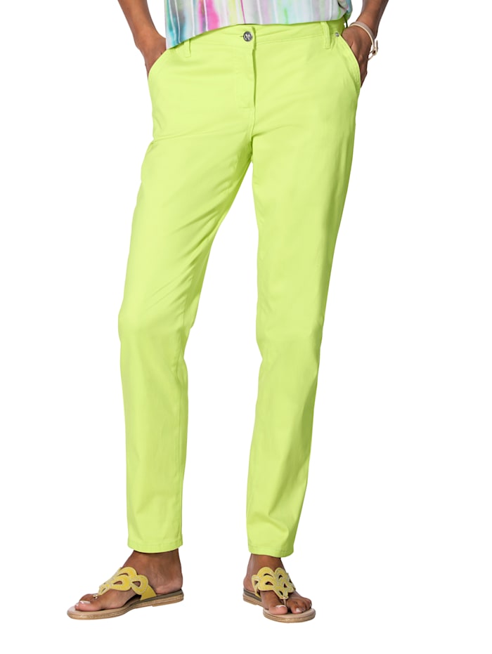 Pantalon chino en coloris tendance AMY VERMONT Vert fluo