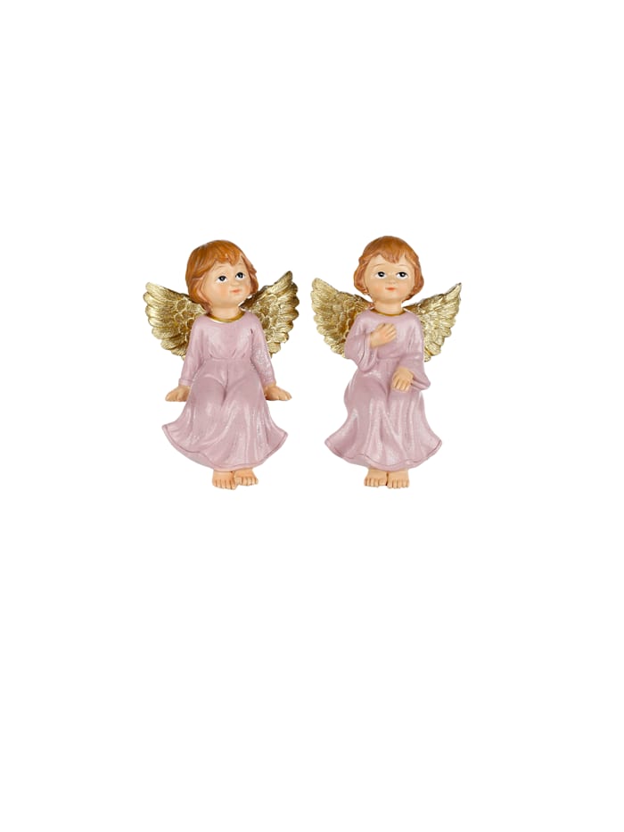 Set van 2 engelbeeldjes Roze