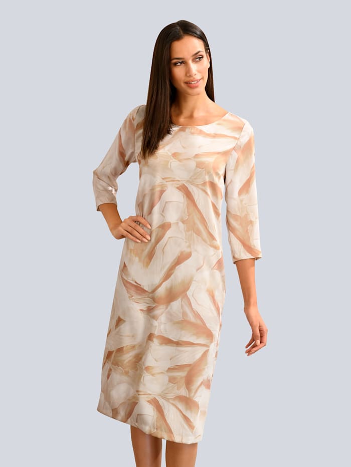 alba moda - Kleid mit grafischem Dessin  Sand