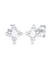Ohrringe Kugel Dots Stern Design 925 Silber