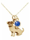 Halskette mit Anhänger Terrier Hund - Saphir Haustier Herrchen, Frauchen Qualitätvoll