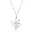 Halskette Engel Herz Zirkonia Talisman Symbol 925 Silber