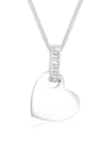 Halskette Herz Liebe Diamant (0.025 Ct.) 925 Silber