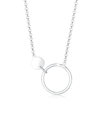 Halskette Erbskette Kreis Plättchen Geo Design 925 Silber
